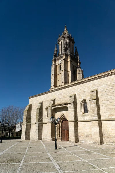 Kerk Van San Miguel Ampudia Een Zonnige Dag Palencia Castilla — Stockfoto
