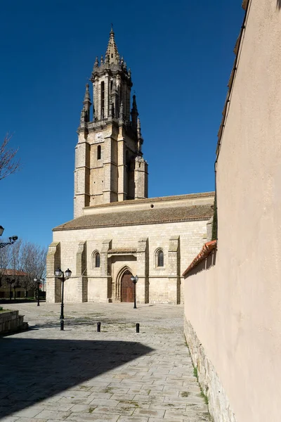 Kościół San Miguel Ampudii Słoneczny Dzień Palencia Kastylia Leon Hiszpania — Zdjęcie stockowe