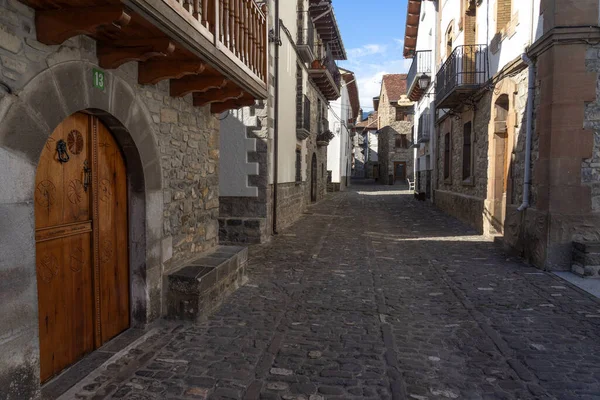 Anso Spain July 2021 Old Town Beautiful Village Anso Pyrenees — Stock Photo, Image