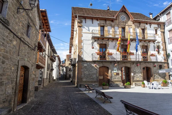 Anso Spain July 2021 Old Town Beautiful Village Ans Pyrenees — Stock Photo, Image