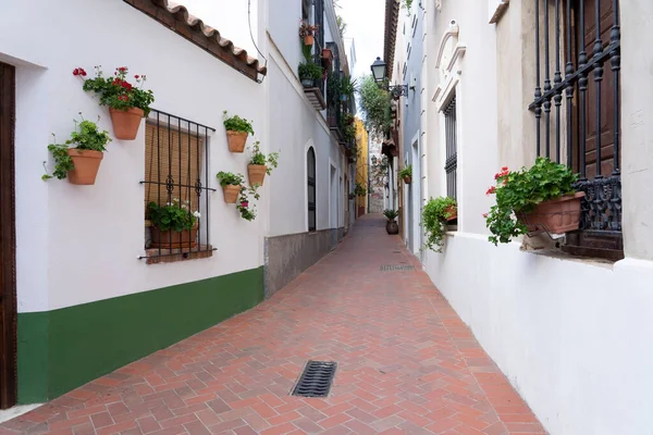 stock image BADAJOZ, SPAIN - AUGUST 29, 2021: Manuel Cancho Moreno street in the old town of Badajoz, Extremadura, Spain