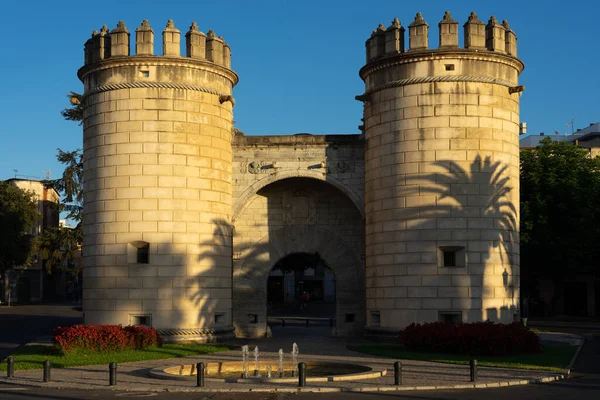 Badajoz Espagne Août 2021 Porte Ville Badajoz Par Une Journée — Photo