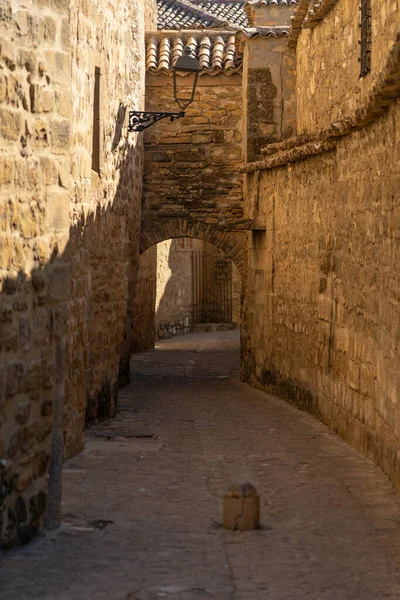 Straße Der Altstadt Von Baeza Weltkulturerbe Der Unesco Jaen Spanien — Stockfoto