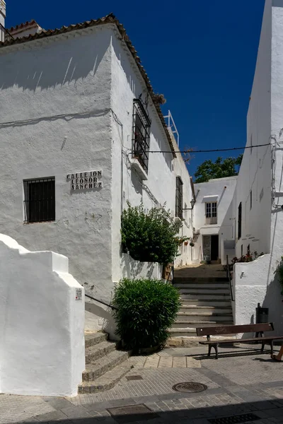 Vejer Frontera Spain July 2022 Beautiful Street Historical Center White — Stock Photo, Image