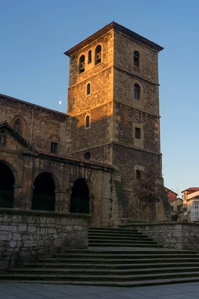 Aviles Hiszpania Luty 2023 Kościół San Nicolas Bari Starówce Pięknego — Zdjęcie stockowe