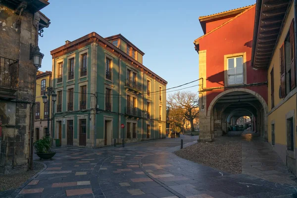 Aviles Spanje Februari 2023 Prachtige Straat Oude Stad Van Prachtige — Stockfoto