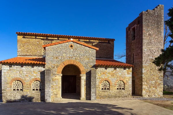 마리아데벤 Santa Maria Bendones Church 아스투리아스에 성당이다 로마니 스페인 — 스톡 사진