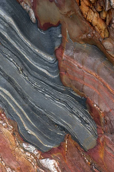Natuurlijke Rots Textuur Van Een Kleurrijke Rotsformaties Stilte Strand Playa — Stockfoto