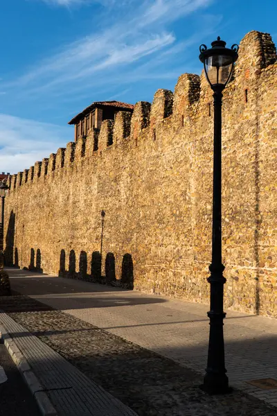 stock image Roman walls in the city of Leon, spain, in a sunny day.