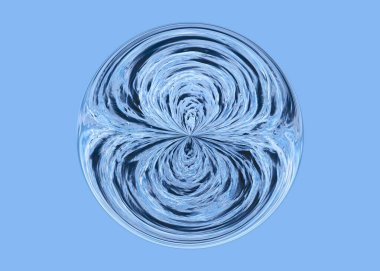 Mavi soyut daire tasarımı açık mavi, koyu mavi ve beyaz kıvrımlı sekiz şekilli çizgiler. 