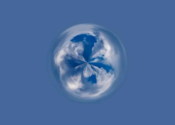 Azul Brilhante Abstrato Céu Cloudscape Orb — Fotografia de Stock