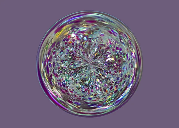 Diseño Brillo Colorido Forma Círculo Aislado Sobre Fondo Púrpura —  Fotos de Stock
