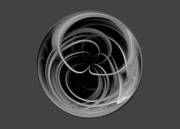 Schwarz Weiße Liniendarstellung Kreis Design — Stockfoto