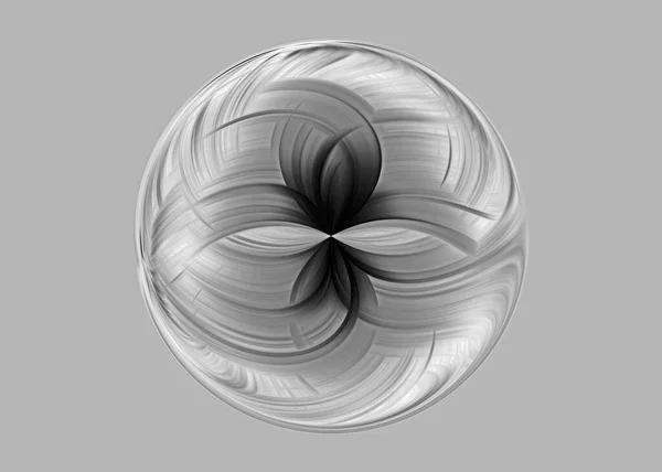 stock image Monochrome floral fractal circular design. 