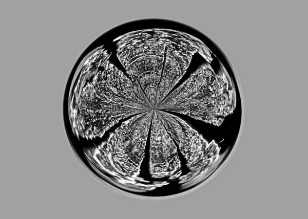 Design Círculo Abstrato Inspirado Nos Anéis Concêntricos Tronco Árvore Preto — Fotografia de Stock