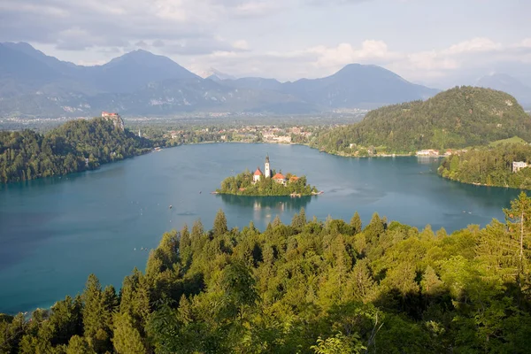 Vue Sur Lac Bled Slovénie Photo De Stock