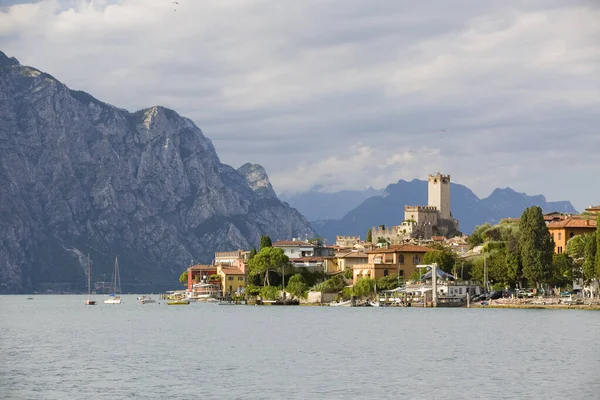 Malcesine Lago Garda Verona Itália Imagens Royalty-Free