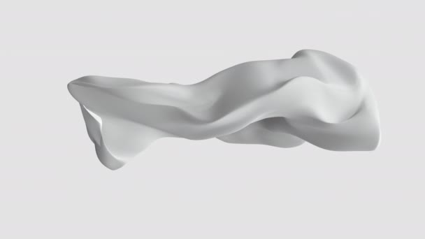 Branco Lácteo Abstrato Suave Ondulado Fluido Fluido Movimento Fundo Imagens — Vídeo de Stock
