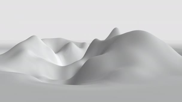 Blanco Lácteo Abstracto Suave Ondulado Fluido Movimiento Fondo Imágenes Alta — Vídeo de stock