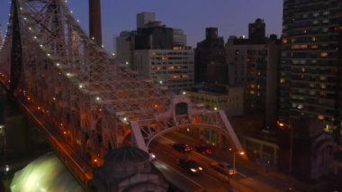 New York Metropolis 'in sinematik hava manzarası. Yüksek kalite 4k görüntü