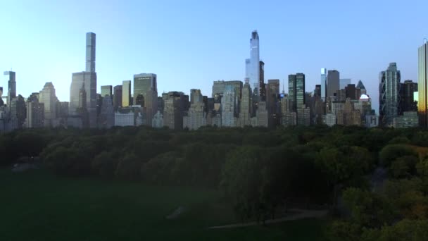 Cinematic Aerial View Van Cityscape Metropolis Van New York City — Stockvideo