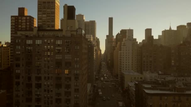 Filmisk Antenn Utsikt Över Stadsbilden Metropolis New York City Högkvalitativ — Stockvideo