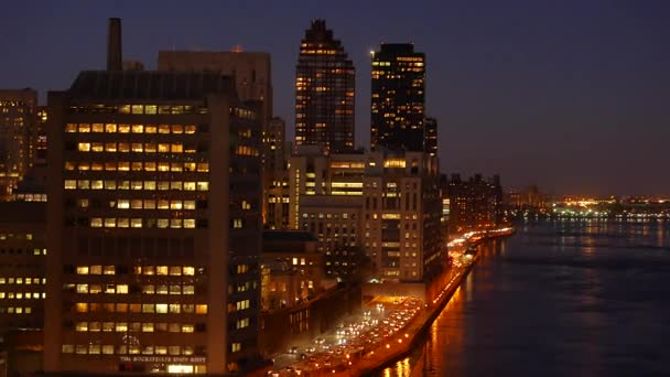 Cinematic Aerial View Cityscape Metropolis New York Város Kiváló Minőségű — Stock videók