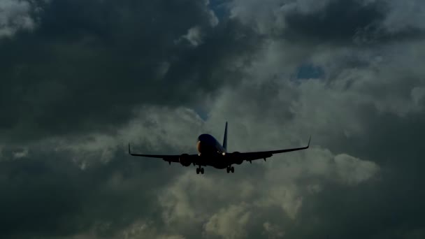 Samolot Odrzutowy Aircaft Samolot Pasażerski Podróż Lotnicza Tło Lotnicze Wysokiej — Wideo stockowe