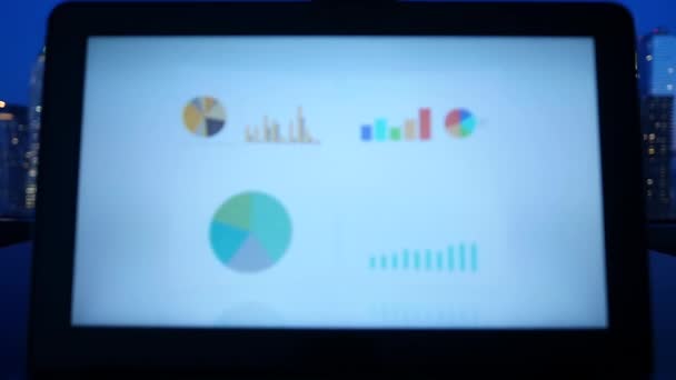 Corporate Finance Business Chart Computerbildschirm Hintergrund Hochwertiges Filmmaterial — Stockvideo