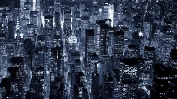 Widok Miejską Metropolię Wieżowce — Wideo stockowe
