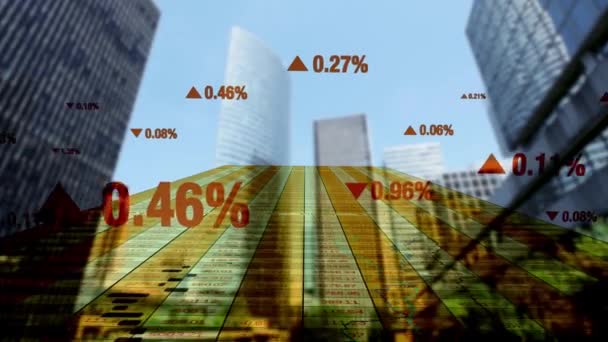 Pénzügyi Gazdaság Diagram Koncepció Jelentés Elemzési Számok — Stock videók
