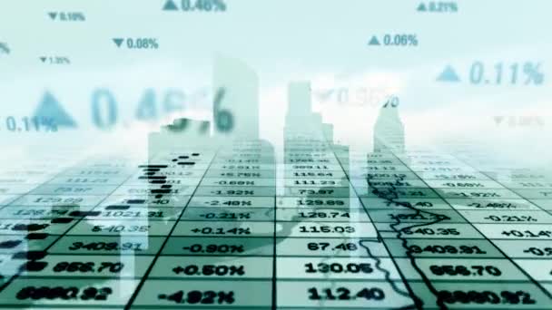 Diagrama Economiei Financiare Concept Analiza Raportului Numere — Videoclip de stoc