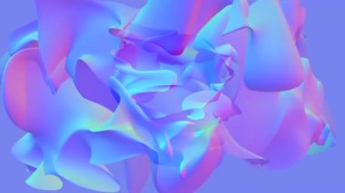Pastel Renkli Hareket Grafiksel Sıvı Konsepti Arkaplan 3B Canlandırması