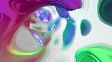Pastel Renkli Hareket Grafiksel Sıvı Konsepti Arkaplan 3B Canlandırması