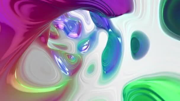 パステルカラーモーショングラフィック液体コンセプトバックグラウンド3Dアニメーション — ストック動画