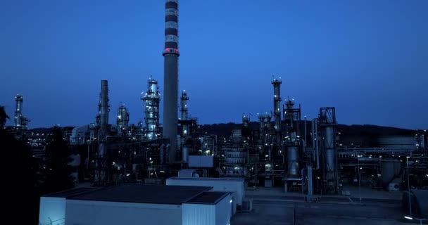 Průmyslový Chemický Průmysl Petrochemický Závod Sklad Technologií — Stock video
