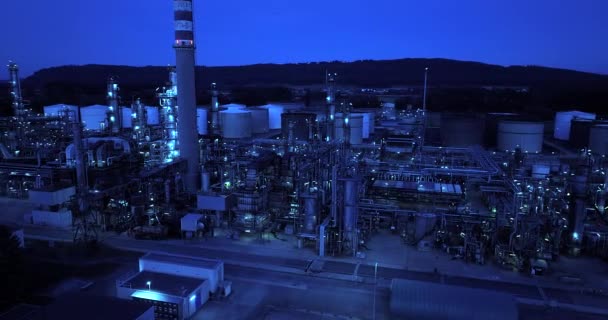 Industria Química Industrial Fábrica Petroquímica Tecnología Depósito — Vídeos de Stock