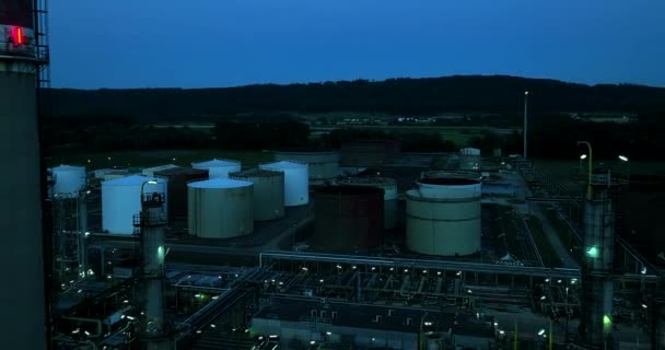 Industria Química Industrial Fábrica Petroquímica Tecnología Depósito — Vídeos de Stock