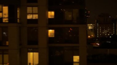 Modern şehir ufuk çizgisi binalarının havadan görünüşü. Yüksek kalite 4k görüntü