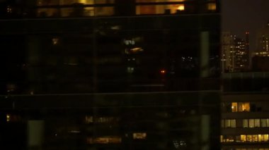 Modern şehir ufuk çizgisi binalarının havadan görünüşü. Yüksek kalite 4k görüntü