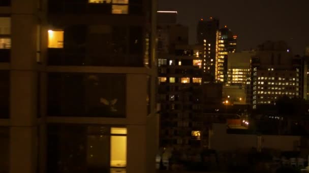 Luftaufnahme Moderner Gebäude Der Stadtsilhouette Hochwertiges Filmmaterial — Stockvideo