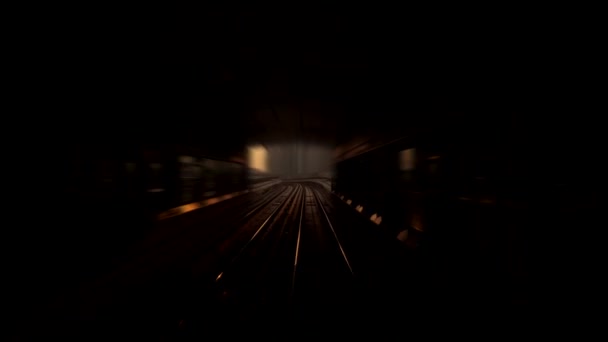 现代城市景观天际线的Pov列车视图 高质量的4K镜头 — 图库视频影像