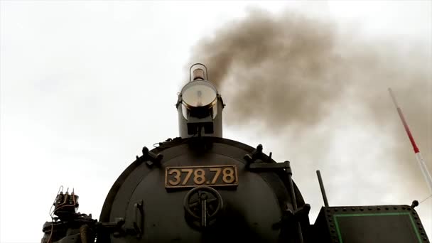 역사적인 기관차 트랙에 고품질 Fullhd — 비디오
