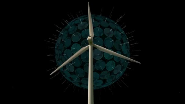 Klima Šetrné Životnímu Prostředí Eco Carbon Free Green Electricity Wind — Stock video