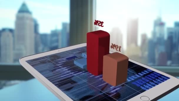 ビジネス投資セールス利益データチャートインフォグラフィック 高品質の4K映像 — ストック動画