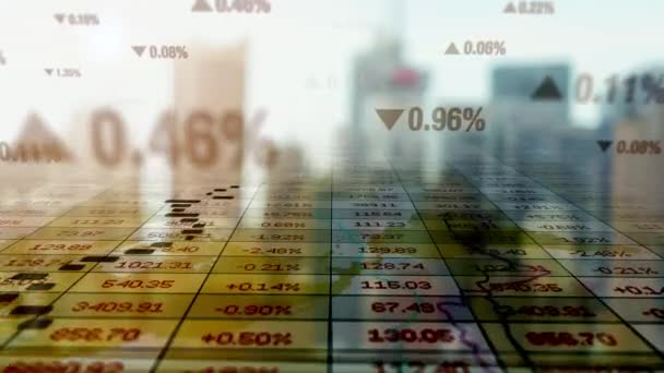 Datové Grafy Podnikového Financování Infographic Animation Background Vysoce Kvalitní Záběry — Stock video