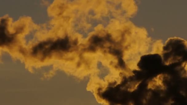 Průmyslové Továrny Znečištění Uhlíkové Emise Kouřové Mraky Vysoce Kvalitní Fullhd — Stock video