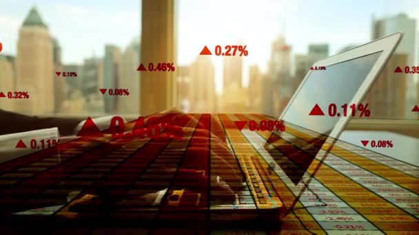 Corporate Business Finance Gráficos Dados Animação Infográfica Fundo Imagens Alta — Vídeo de Stock