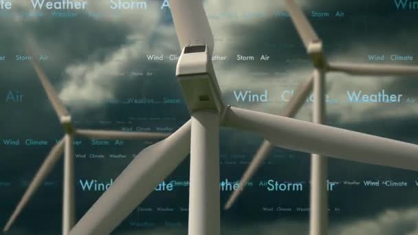 Klima Šetrné Životnímu Prostředí Eco Carbon Free Green Electricity Wind — Stock video