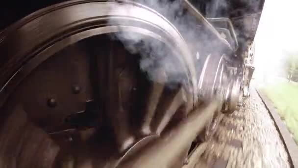 Old Vintage Retro Nostalgische Industrietechnologie Dampfmaschine Hochwertiges Fullhd Filmmaterial — Stockvideo